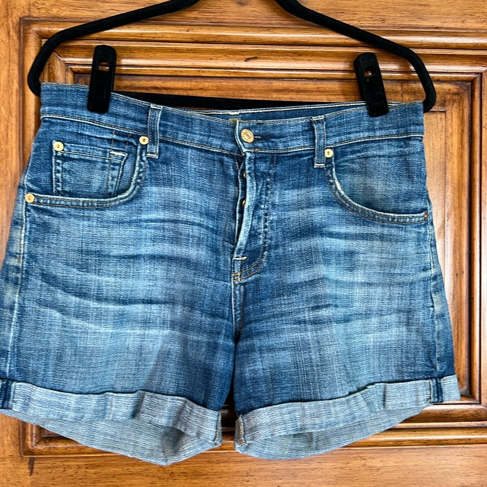 7 For All Mankind denim blue jean shorts Size 27